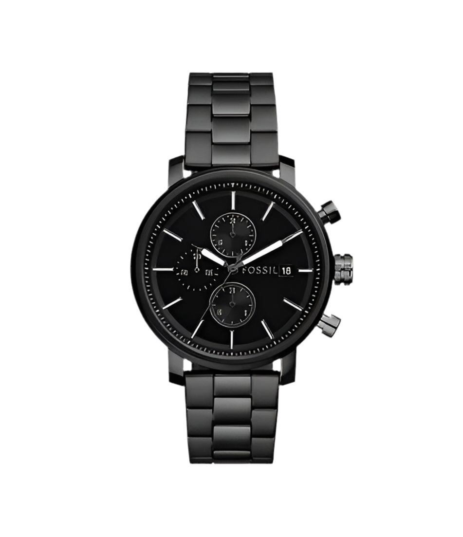 Rhett Multifunction Black Stainless Steel Watch