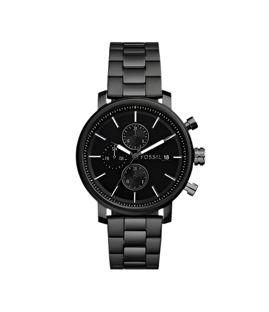Rhett Multifunction Black Stainless Steel Watch